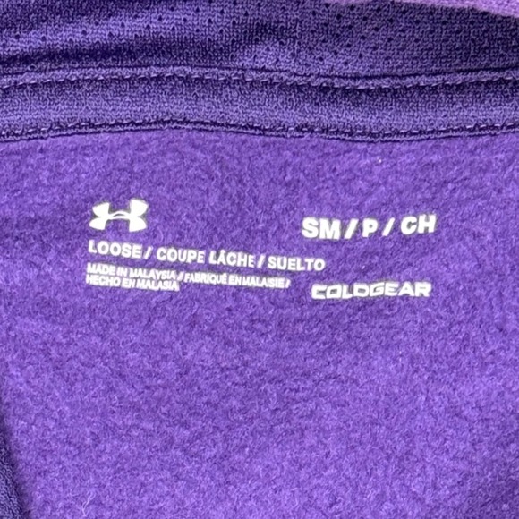 Under‎ Armour ColdGear Purple Pullover Hoodie Small Loose Fit Fleece SM/P/CH - Picture 3 of 7
